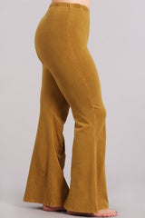 Chatoyant Plus Mineral Wash Bell Bottoms Butterscotch