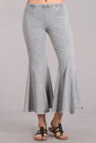 Chatoyant Mineral Wash Cropped Flare Bells Silver