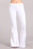 Chatoyant Mineral Wash Bell Bottoms White
