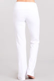 Chatoyant Bootcut Mineral Wash Fold Over Waist Pants White