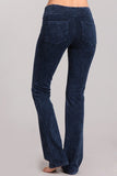 Chatoyant French Terry Mineral Wash Boot Cut Pants Electric Blue