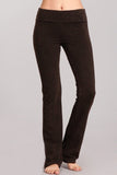 Chatoyant French Terry Mineral Wash Boot Cut Pants Brown