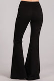 Chatoyant Ponte Flare Bell Bottoms Black