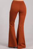 Chatoyant Ponte Flare Bell Bottoms Rust