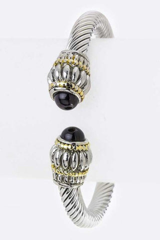 🦋. Designer Inspired Black Onyx Cable Bracelet 🦋