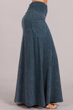 Chatoyant Mineral Wash Skirt Blue Gray