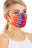 🌻 Tie Dye Blue and Red Mask🌻