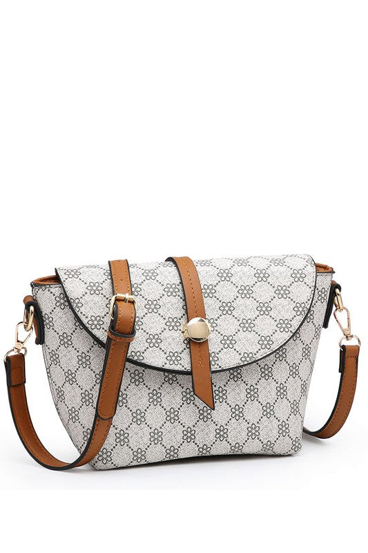 Designer Inspired Flower Monogram Flap Crossbody Bag – Jalynn's Closet