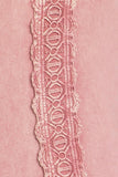 Chatoyant Crochet Side Lace Bell Bottoms Rose Pink