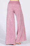 Chatoyant Mineral Wash Wide Leg Palazzo Pants Lt. Pink