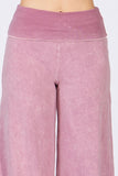 Chatoyant Mineral Wash Wide Leg Palazzo Pants Lt. Pink