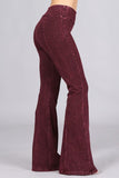 Chatoyant Plus Size Front and Back Detail Seam Burgundy