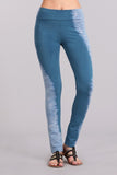 Chatoyant Banded Waist Tie Dye Leggings Hawaii Blue