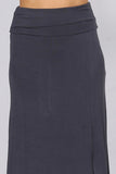 Chatoyant Basic Dark Grey Maxi Skirt