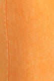 Chatoyant Plus Size Mineral Wash Bell Bottoms Tangerine