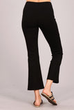 Chatoyant Plus Size Versatile Cropped Pants Black