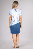 Chatoyant Casual Tie Dye Dress Blue