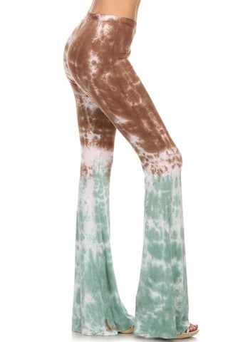 Chatoyant Brown and Mint Tie Dye