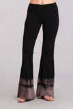 Chatoyant Tie Dye Bell Bottoms Black and Taupe