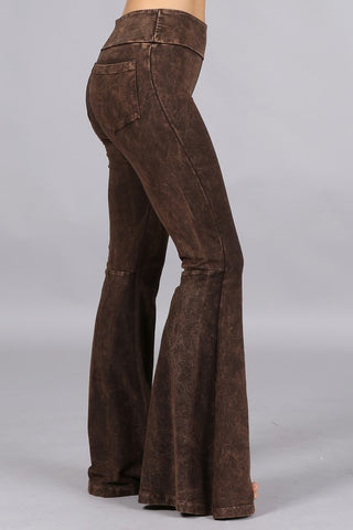 Chatoyant Mineral Wash French Terry Pants Brown