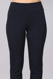 Chatoyant Crop Capris with Side Split Navy