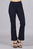 Chatoyant Plus Size Wrinkle Free Crop Capris Navy