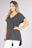Chatoyant Casual T-Shirt Charcoal