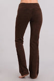 Chatoyant Mineral Wash Bootcut Crochet Lace Brown