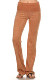 Chatoyant Bootcut Mineral Wash Fold Over Waist Pants Camel