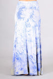 Chatoyant Plus Size Blue and White Tie Dye Skirt