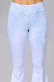 Chatoyant Plus Size Mineral Wash French Terry Pants Powder Blue