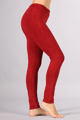 Chatoyant Mineral Wash Legging Red