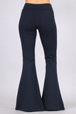 Chatoyant Ponte Flare Bell Bottoms with Pockets Navy