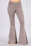 Chatoyant Mineral Wash Seam Detail Bell Bottoms Desert Taupe