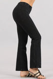 Chatoyant Mineral Wash Flare Pants With Side Contrast Black