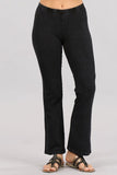 Chatoyant Mineral Wash Flare Pants With Side Contrast Black