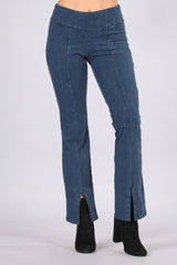 Chatoyant Mineral Wash Straight Fit Pants Charcoal Navy