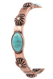 💐  Copper and Turquoise Boho Stretch Bracelet 💐