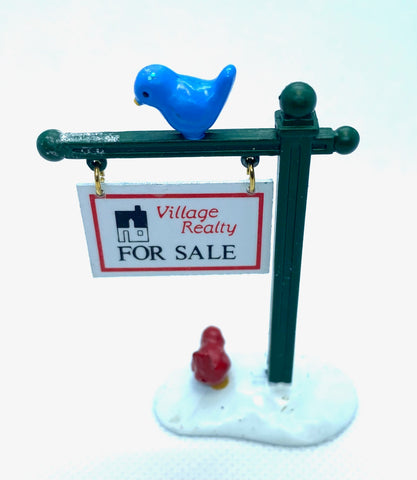 Department 56 Snow Village "For Sale Sign"