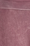 Chatoyant Bootcut Mineral Wash Fold Over Waist Pants Dusty Rose