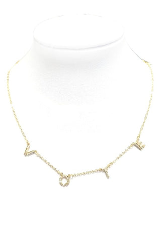 🇺🇸 V O T E!  Crystal Necklace Gold 🇺🇸
