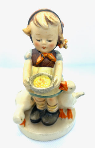 Goebel Hummel Figurine # 197 2/0 Be Patient Full Bee stamp TMK-2 Girl w/ Geese