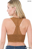 Stretch Lace Hourglass Bralette Deep Camel