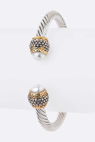 🦋. Designer Inspired Pearl Cable Bracelet 🦋