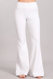 Chatoyant Plus Size Ponte Flare Bell Bottoms White
