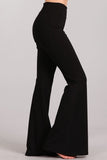 Chatoyant Plus Size Ponte Flare Bell Bottoms Black