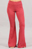 Chatoyant Polyester Blend Bell Bottoms Raspberry