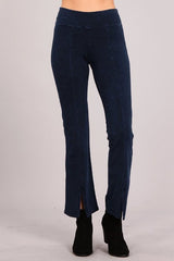 Chatoyant Mineral Wash Straight Fit Pants Electric Blue