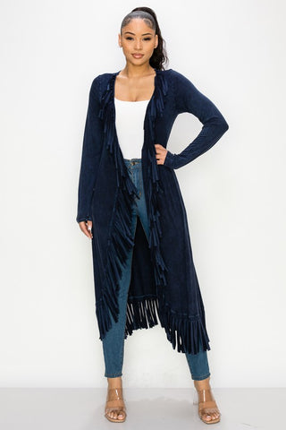 T-Party Fabulous Fringe Long Cardigan in 5 Colors!