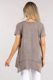 Chatoyant Basic Mineral Wash Top Desert Taupe